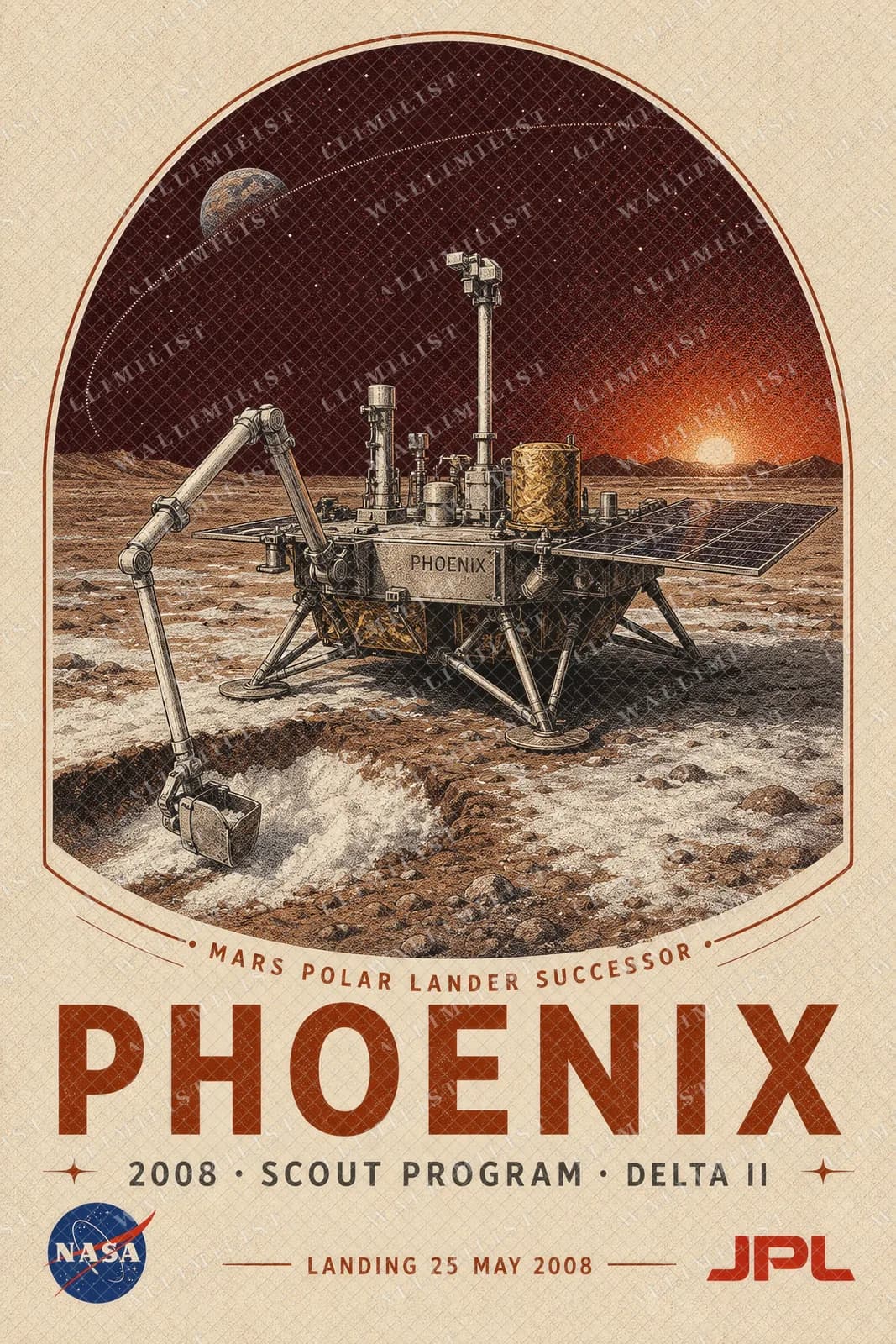 Actual watermarked print of Phoenix — NASA Heritage Collector