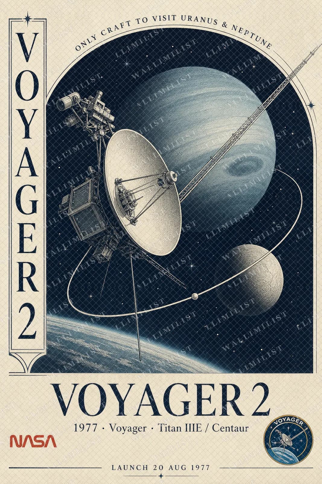 Actual watermarked print of Voyager 2 — NASA Heritage Collector
