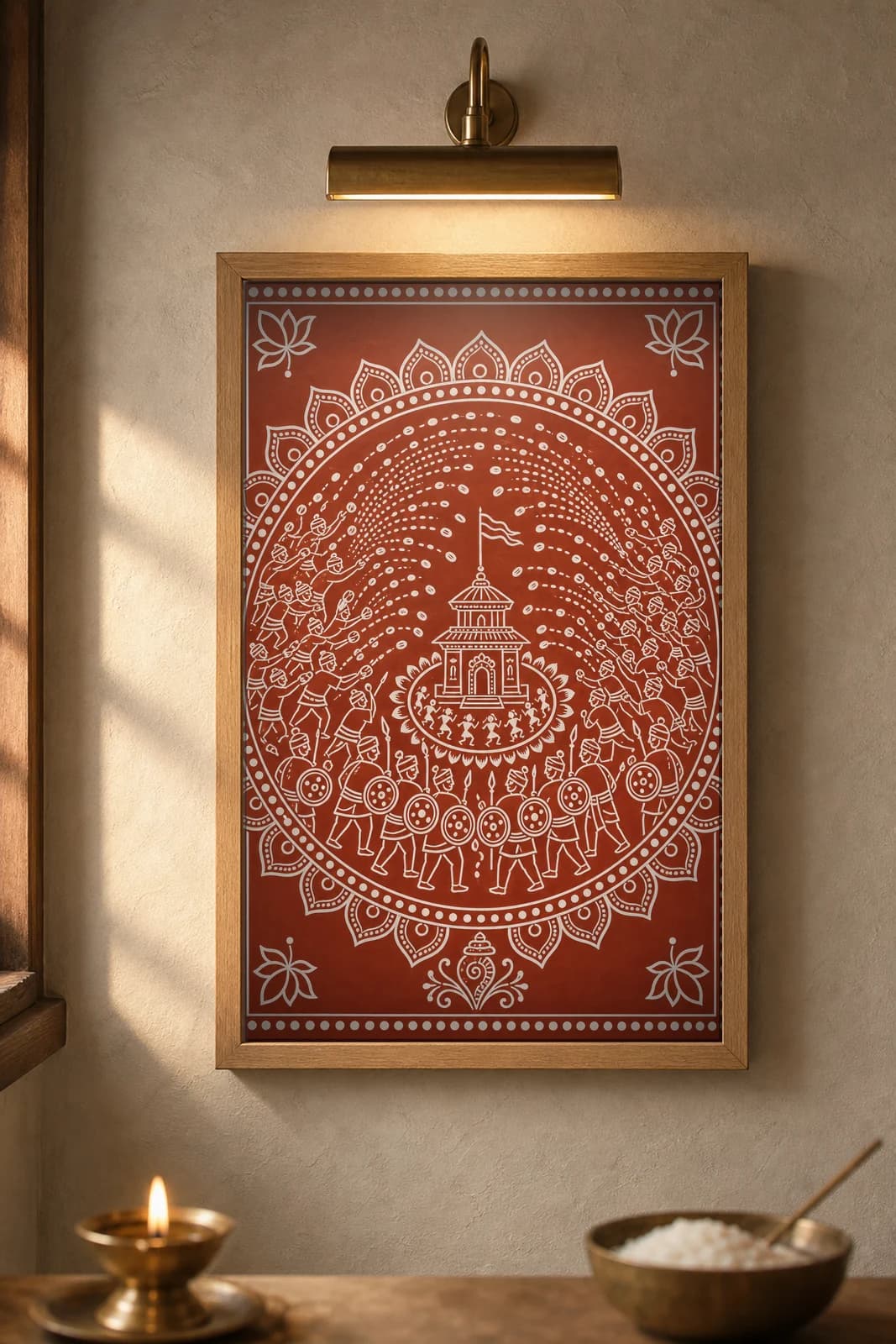 Bagwal Devidhura — framed museum print, Aipan