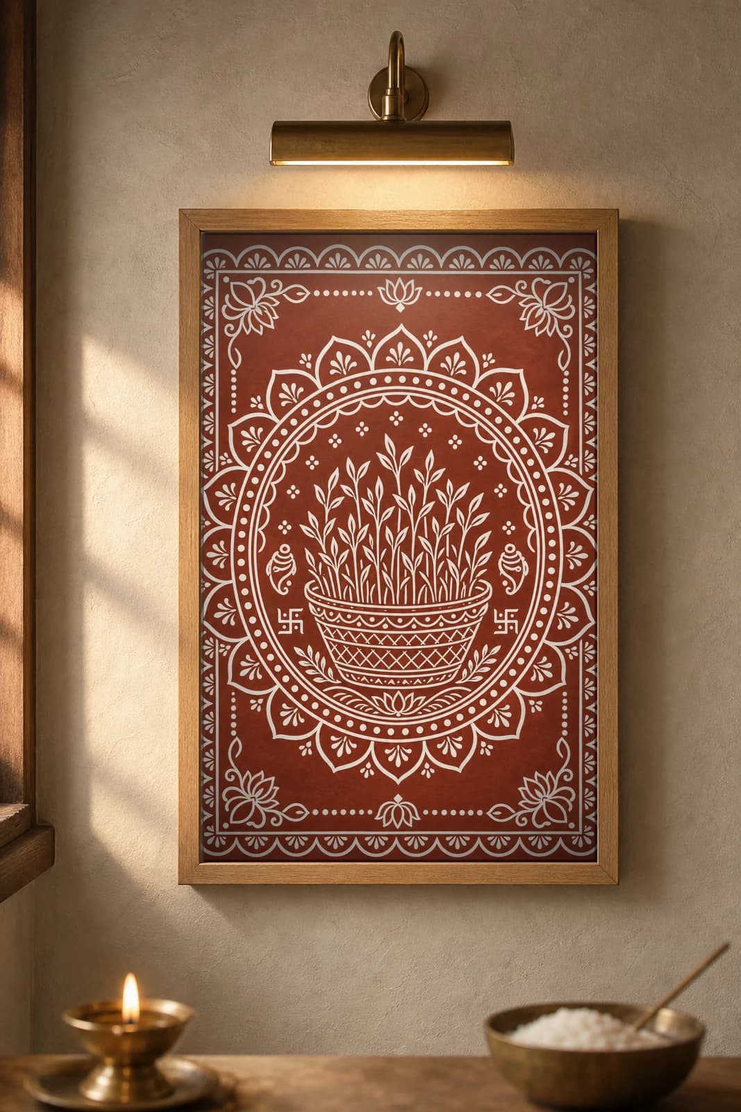 Harela Tray — framed museum print, Aipan