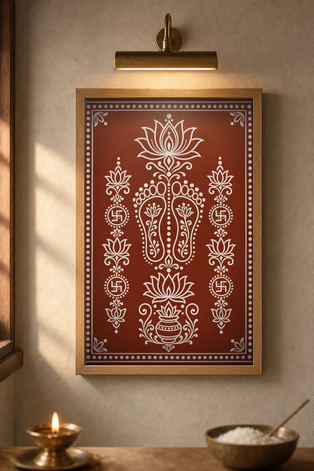 Lakshmi Charan — framed museum print, Aipan