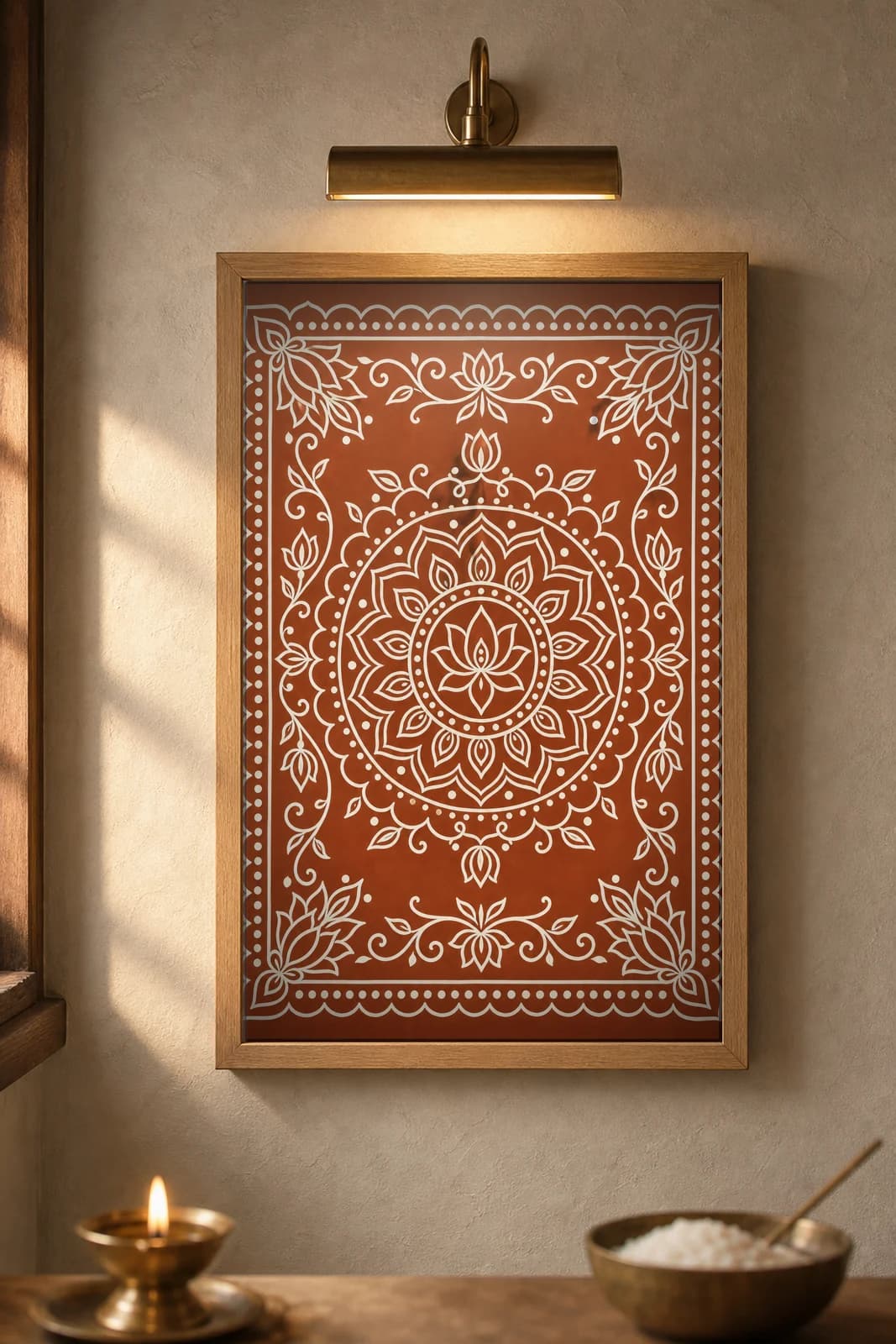 Kamal Bel — framed museum print, Aipan