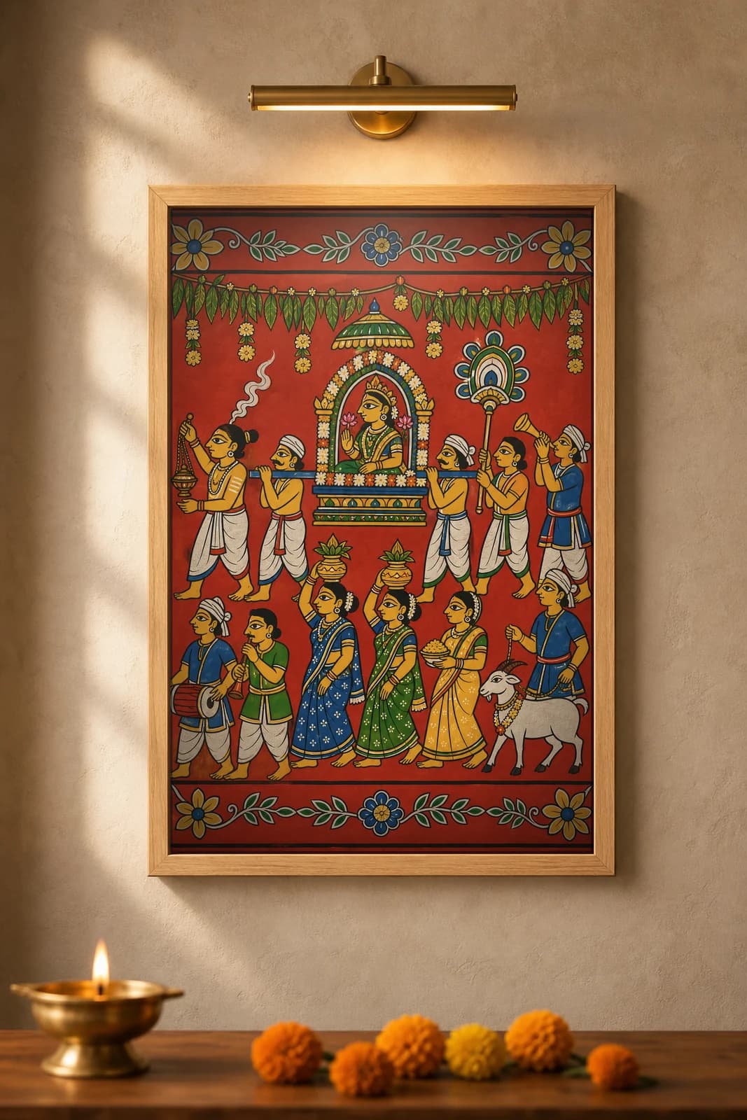 Village-Goddess Procession — framed museum print, Cheriyal