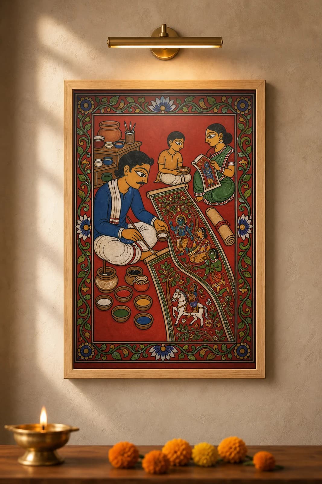 Nakashi Painter — framed museum print, Cheriyal