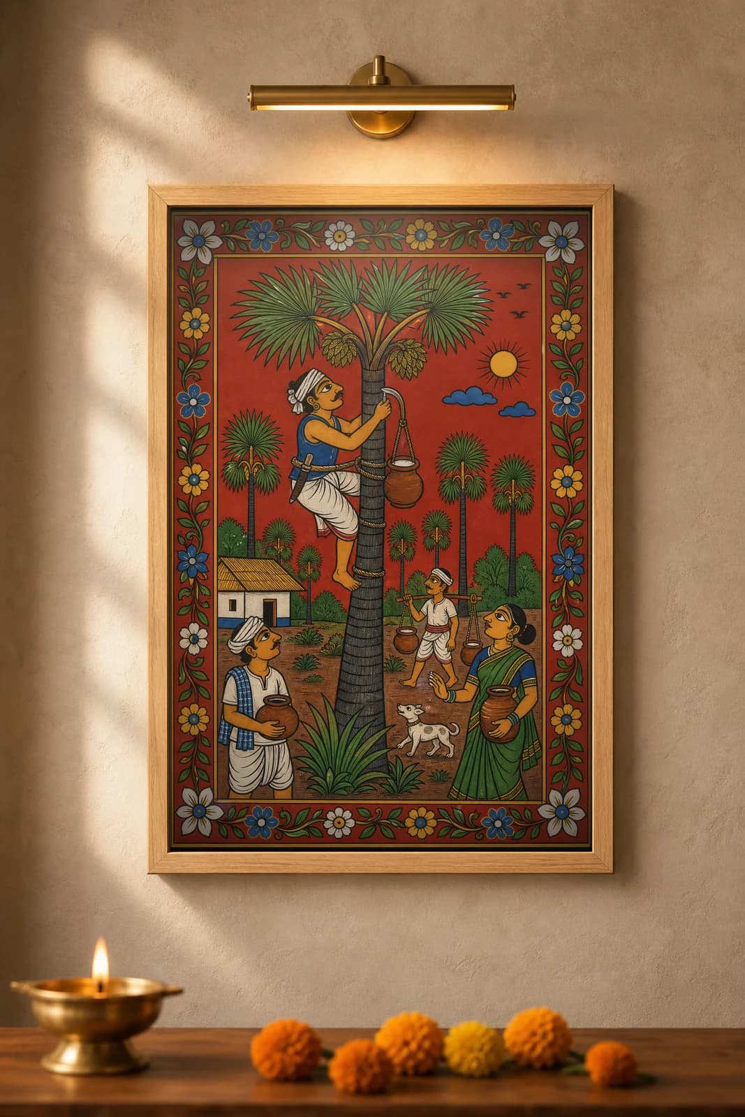 Kallu Geeta — framed museum print, Cheriyal