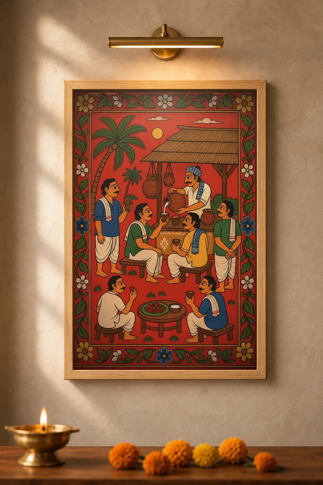 Kallu Evening — framed museum print, Cheriyal