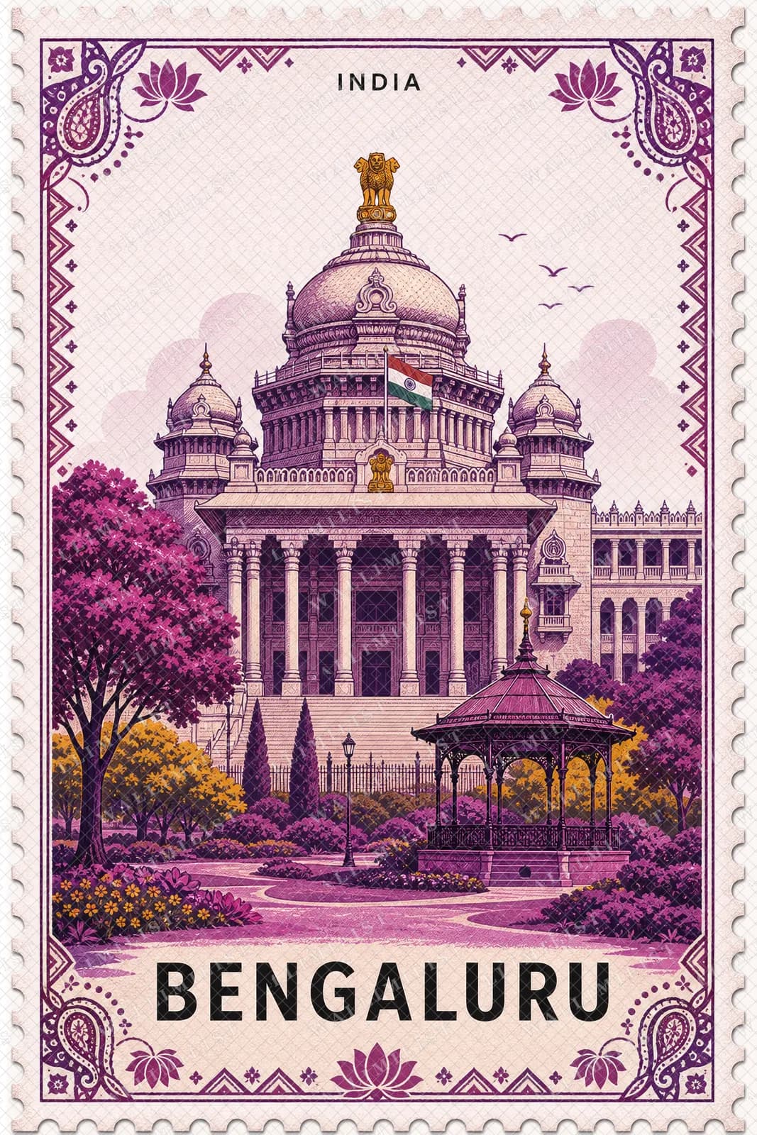 Actual watermarked print of Bengaluru