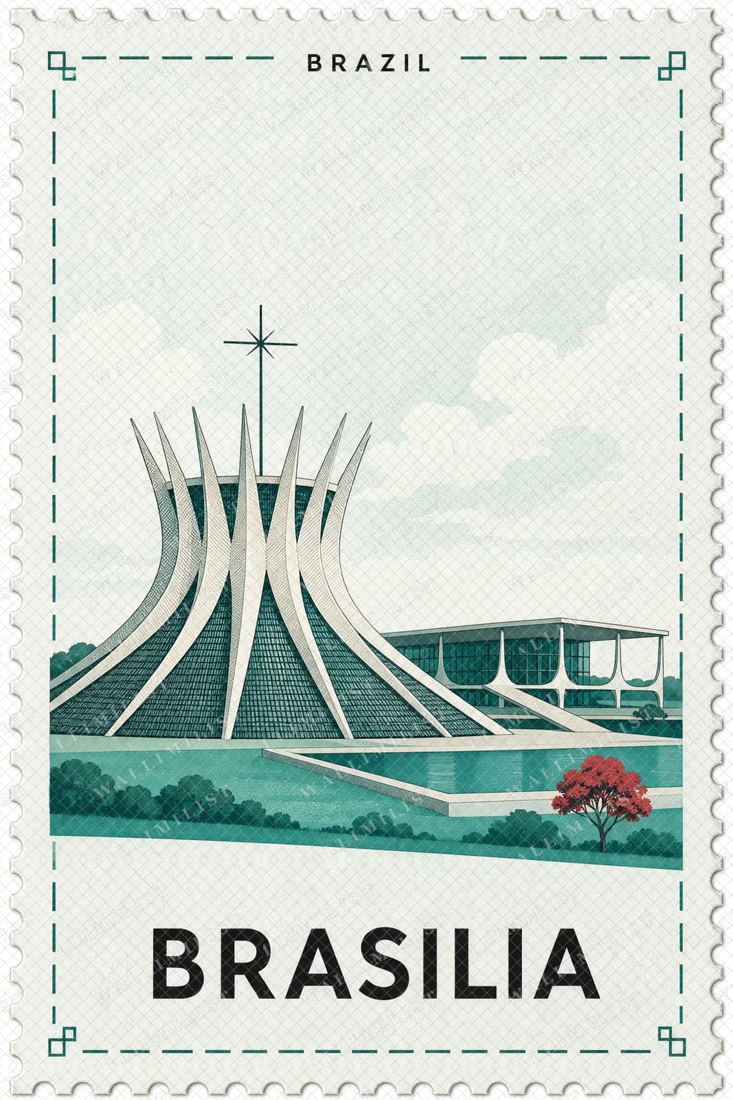 Actual watermarked print of Brasilia