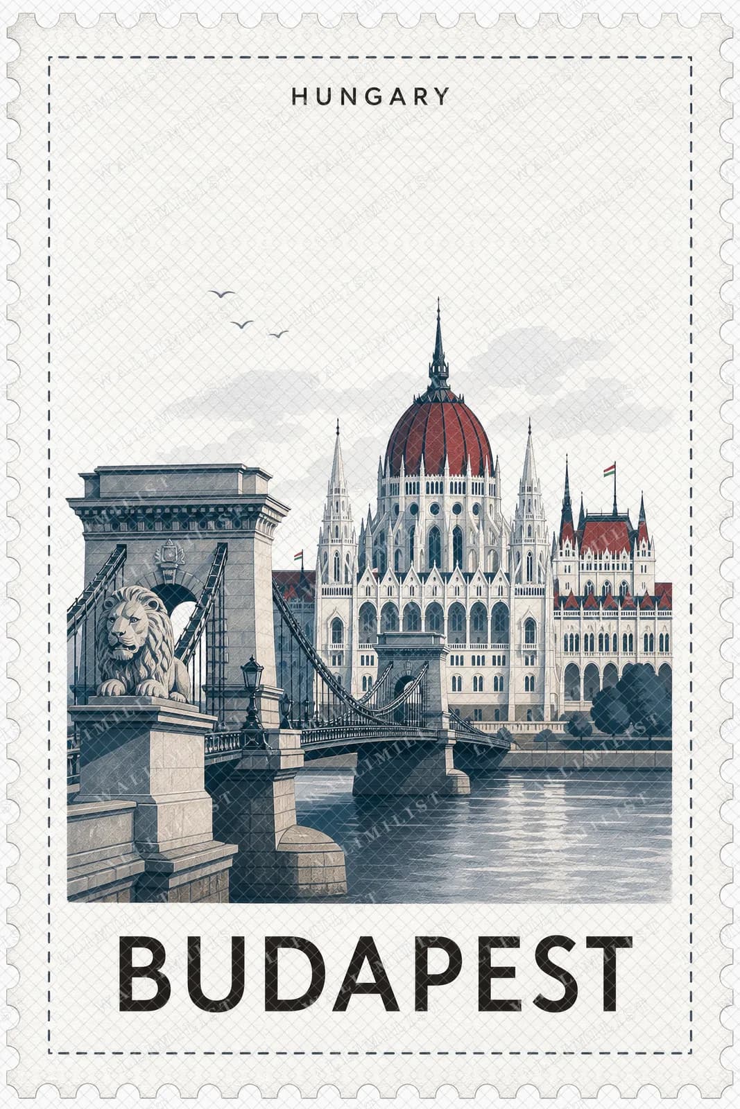 Actual watermarked print of Budapest