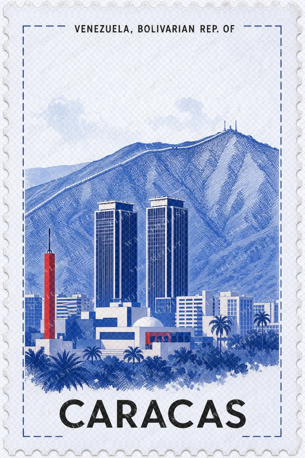 Actual watermarked print of Caracas