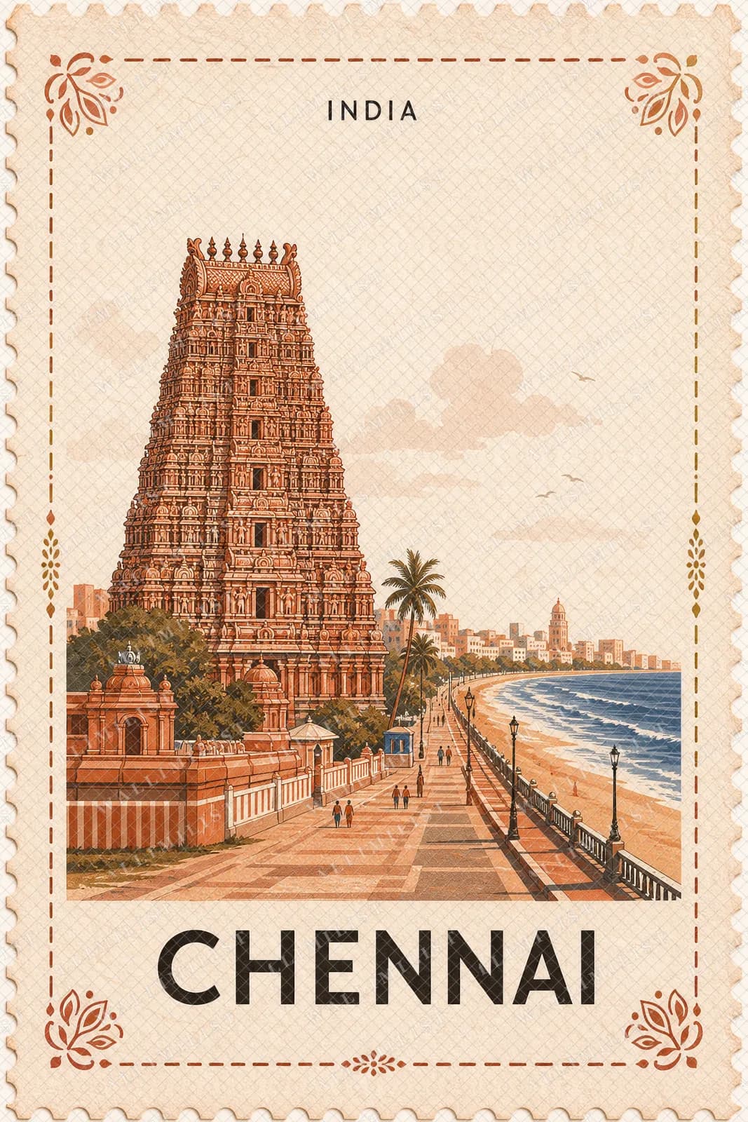 Actual watermarked print of Chennai
