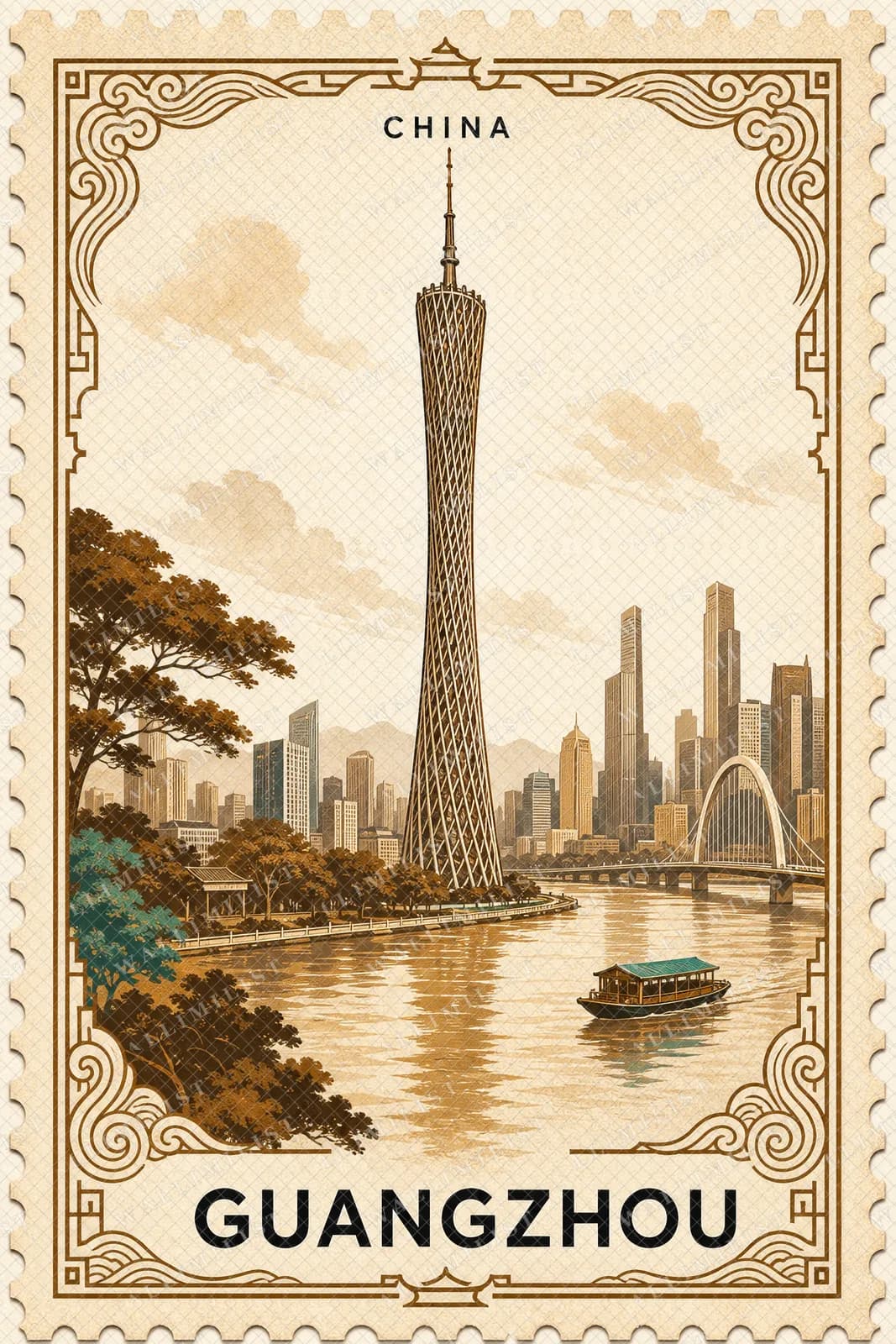 Actual watermarked print of Guangzhou
