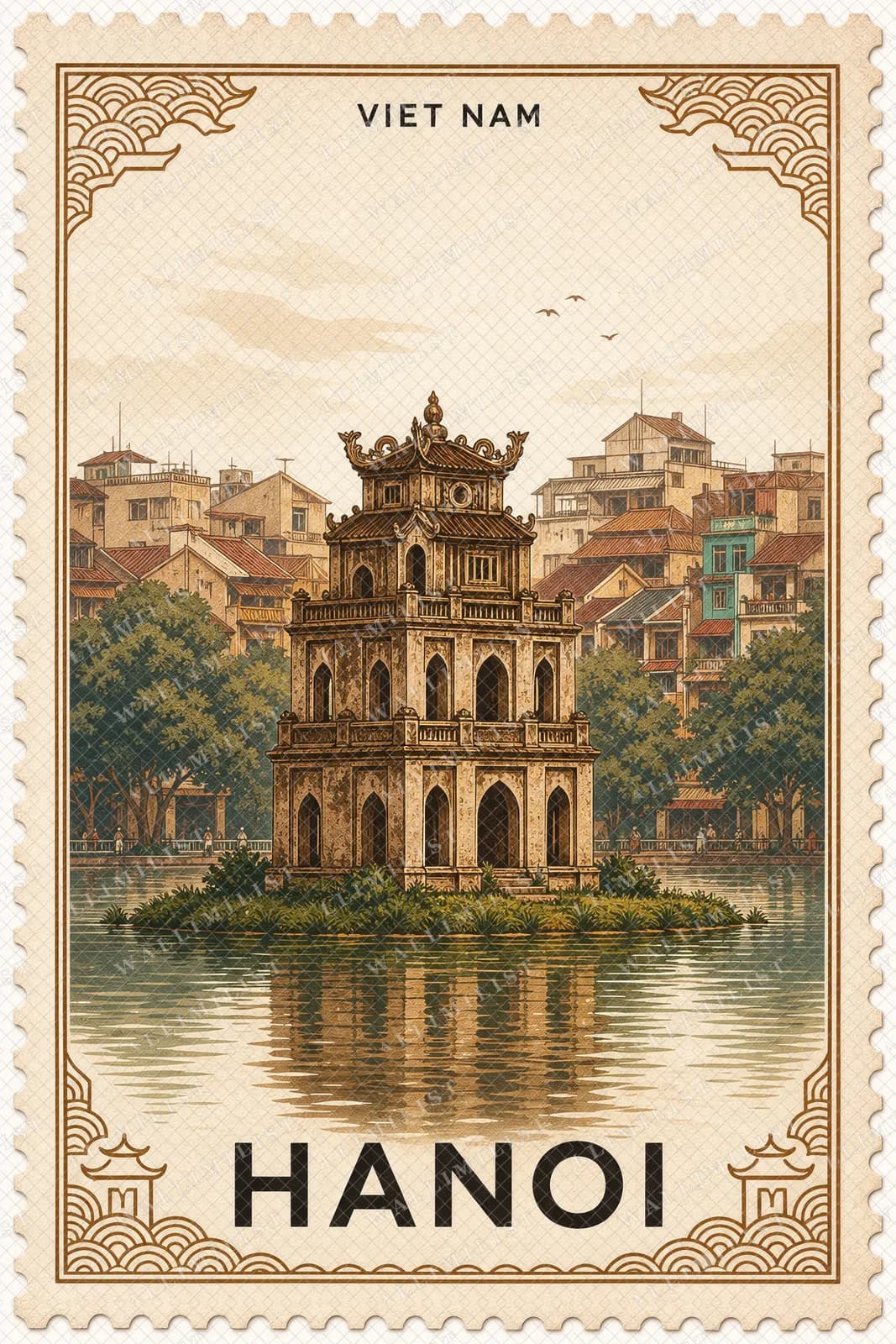 Actual watermarked print of Hanoi
