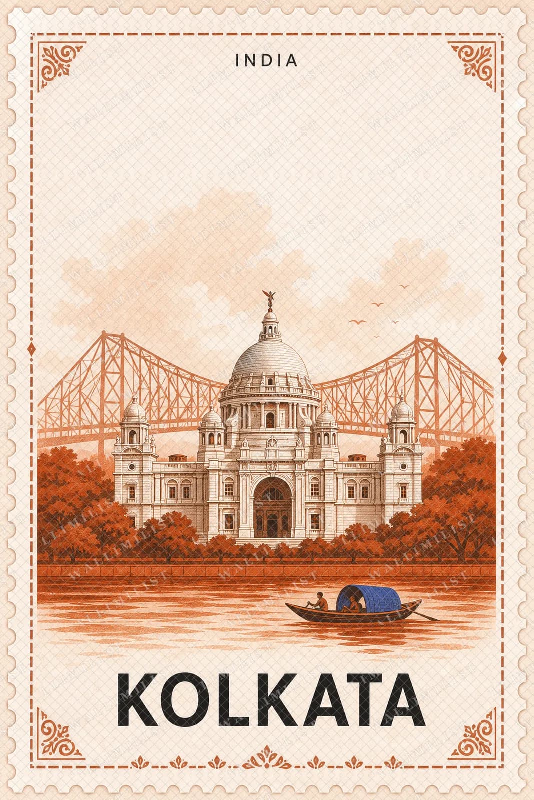 Actual watermarked print of Kolkata