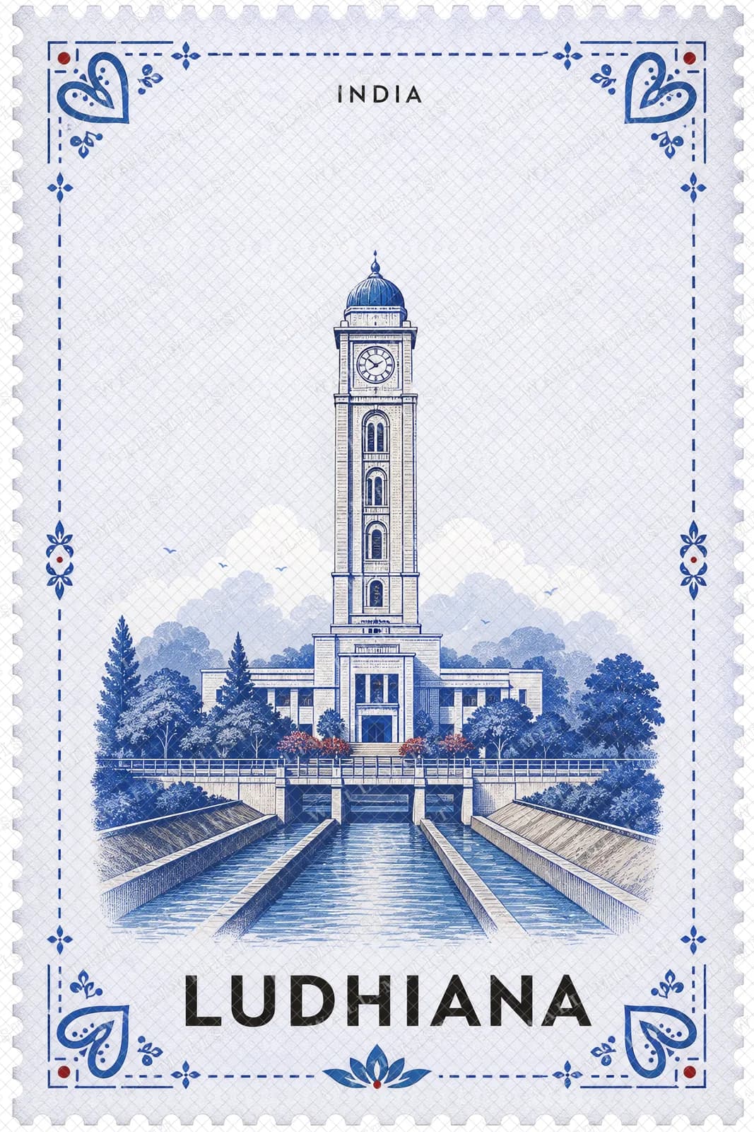Actual watermarked print of Ludhiana