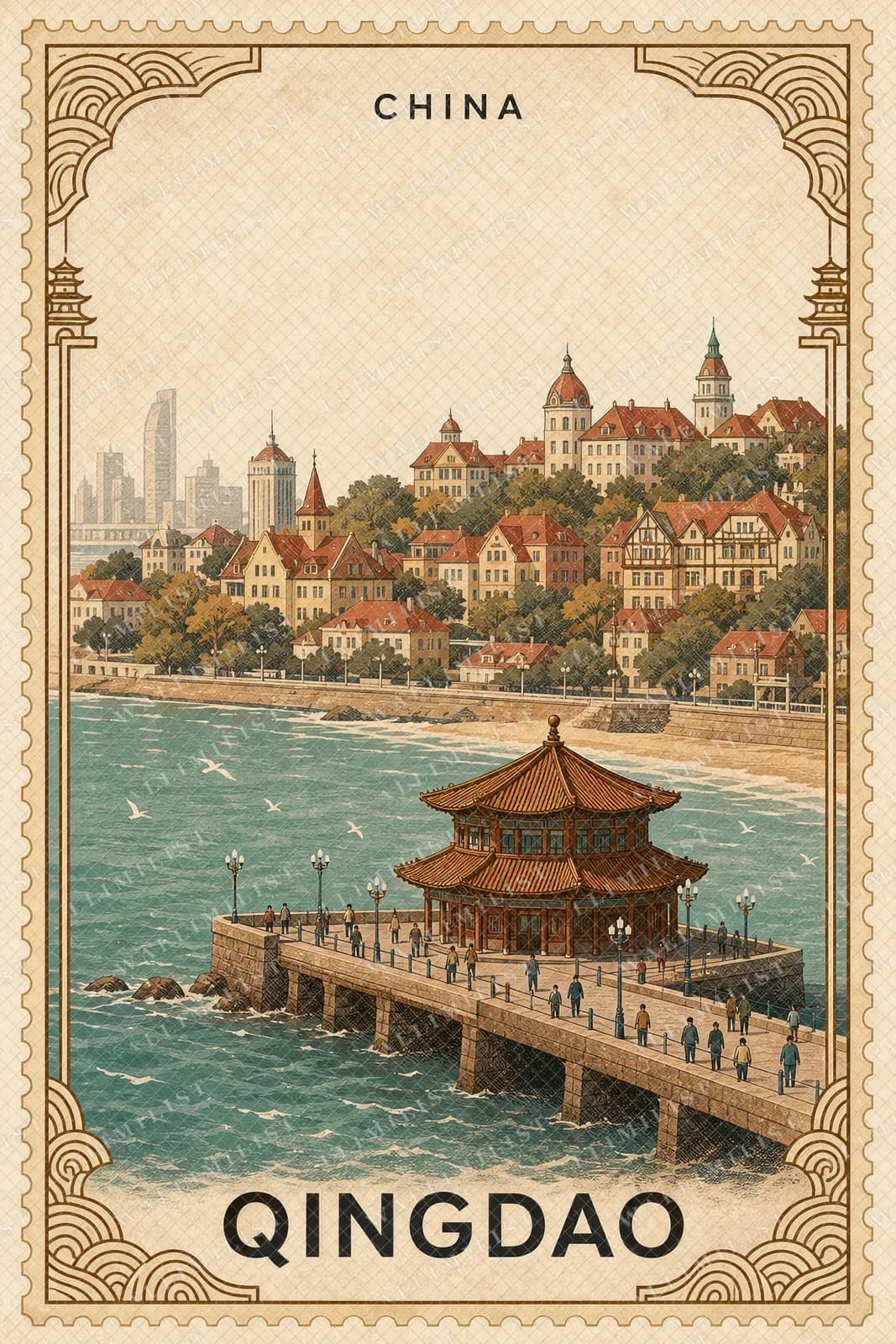 Actual watermarked print of Qingdao