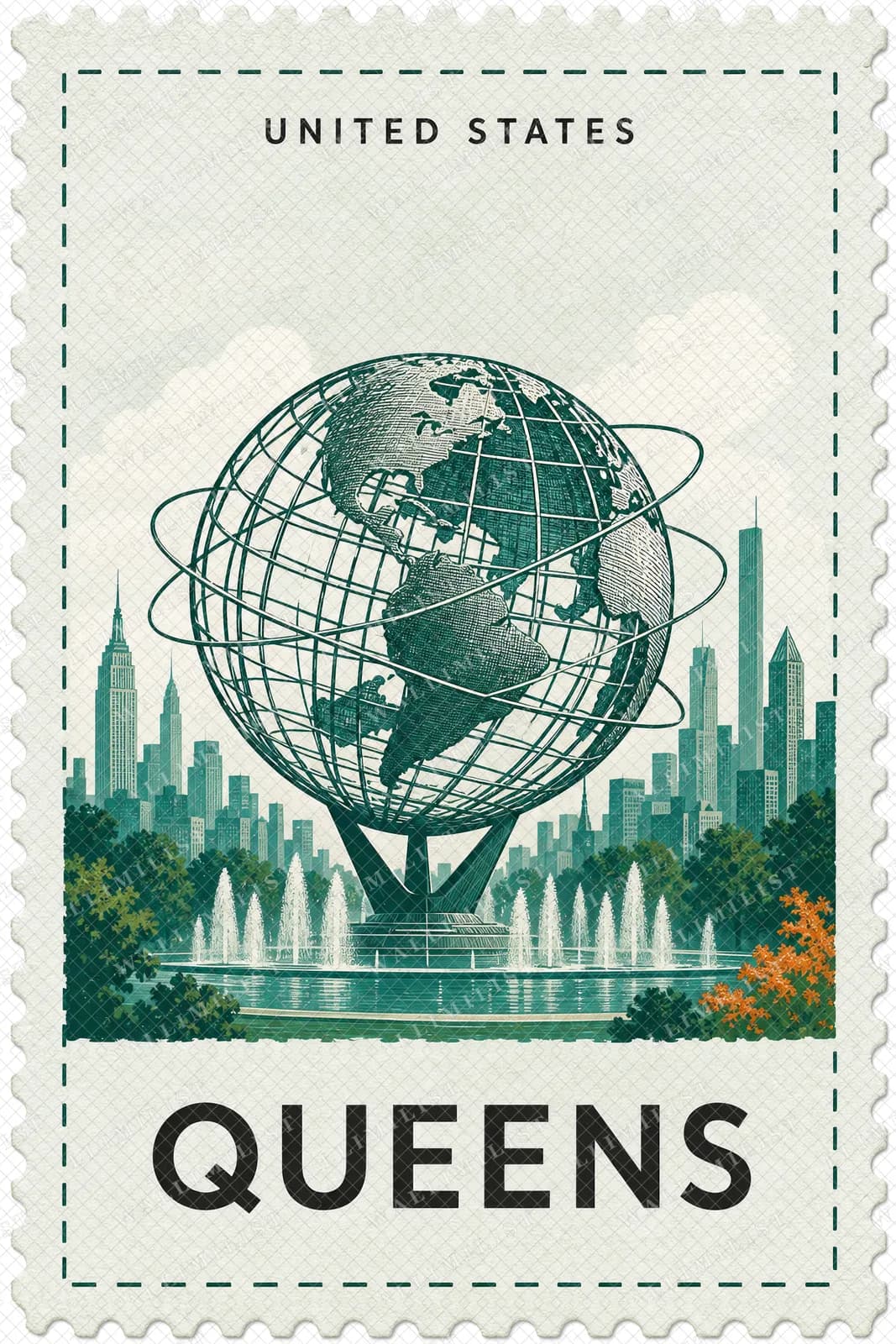 Actual watermarked print of Queens
