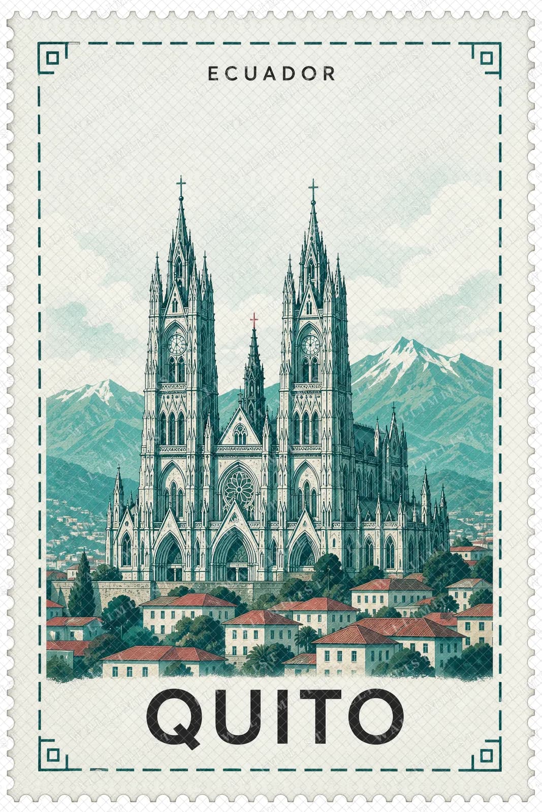 Actual watermarked print of Quito