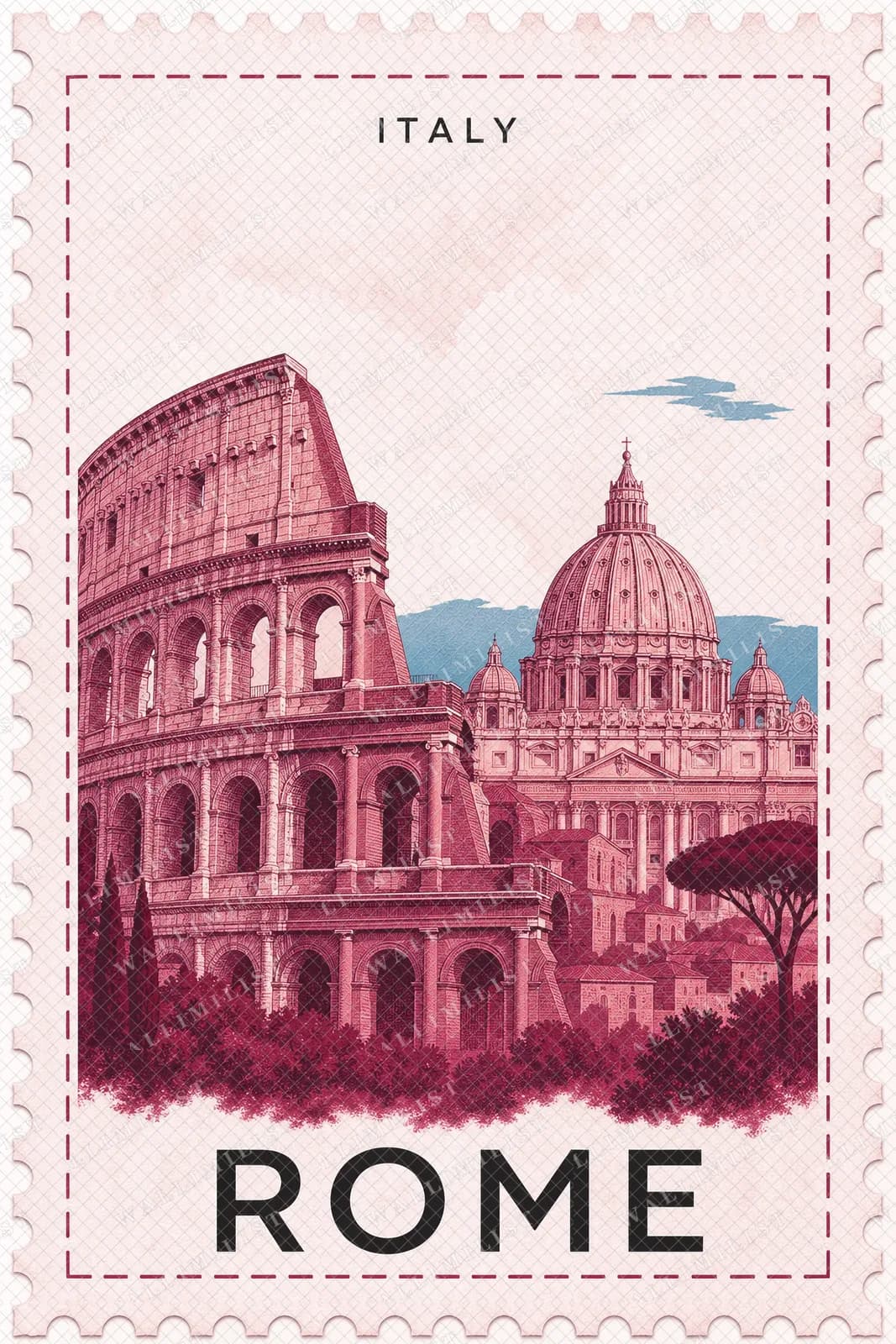 Actual watermarked print of Rome