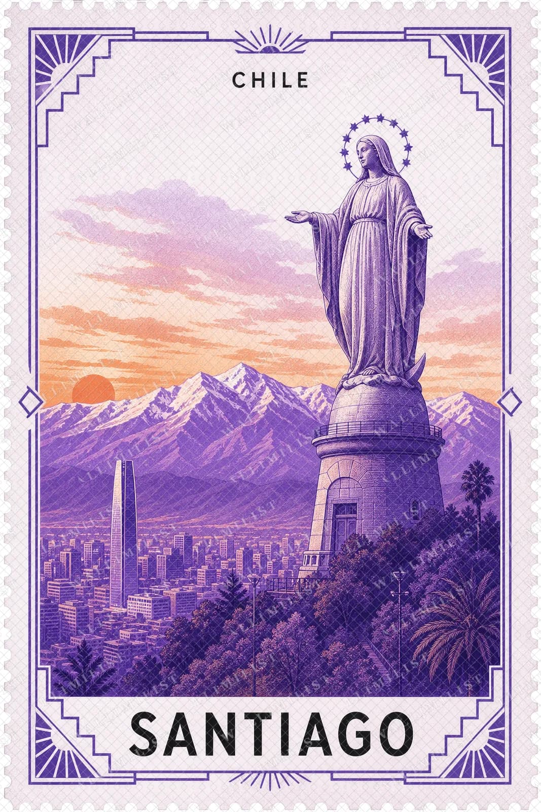 Actual watermarked print of Santiago