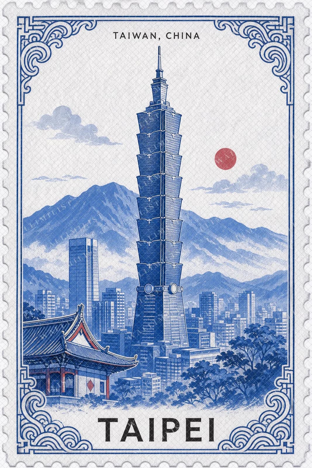 Actual watermarked print of Taipei