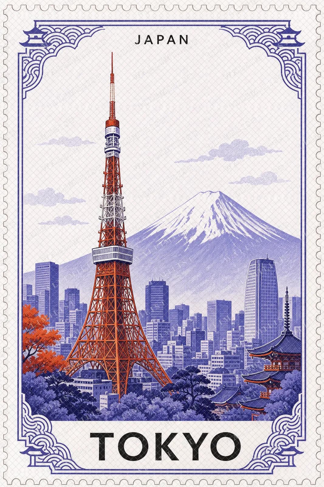 Actual watermarked print of Tokyo