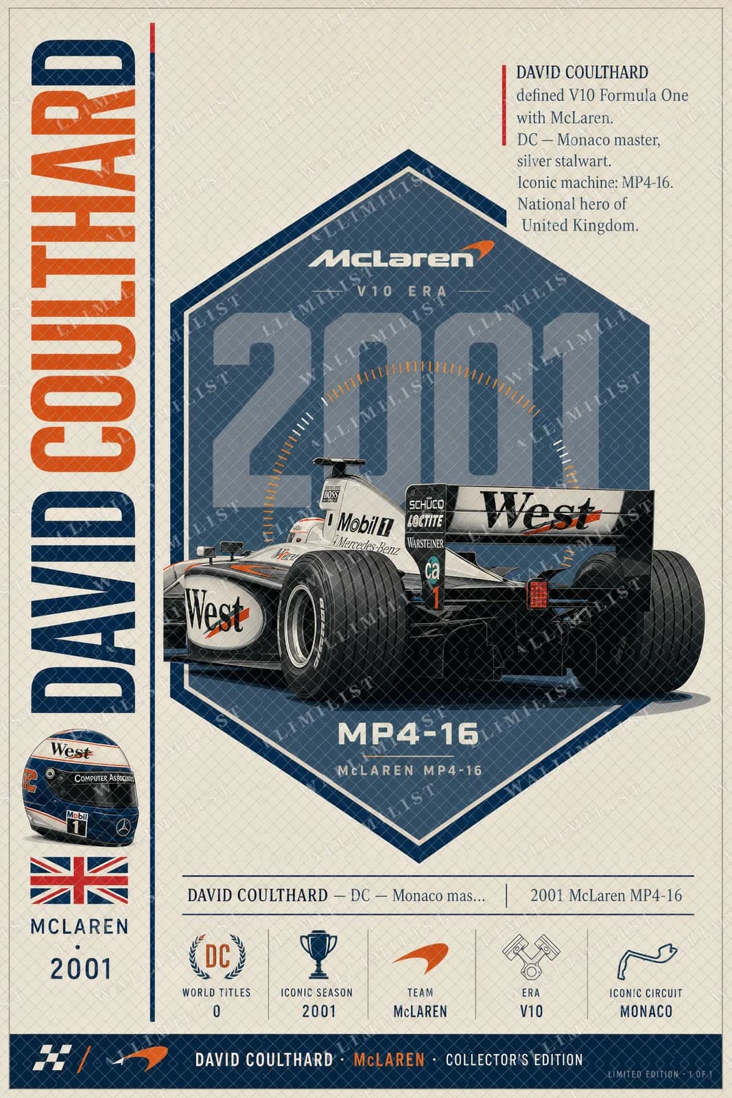 Actual watermarked print of David Coulthard