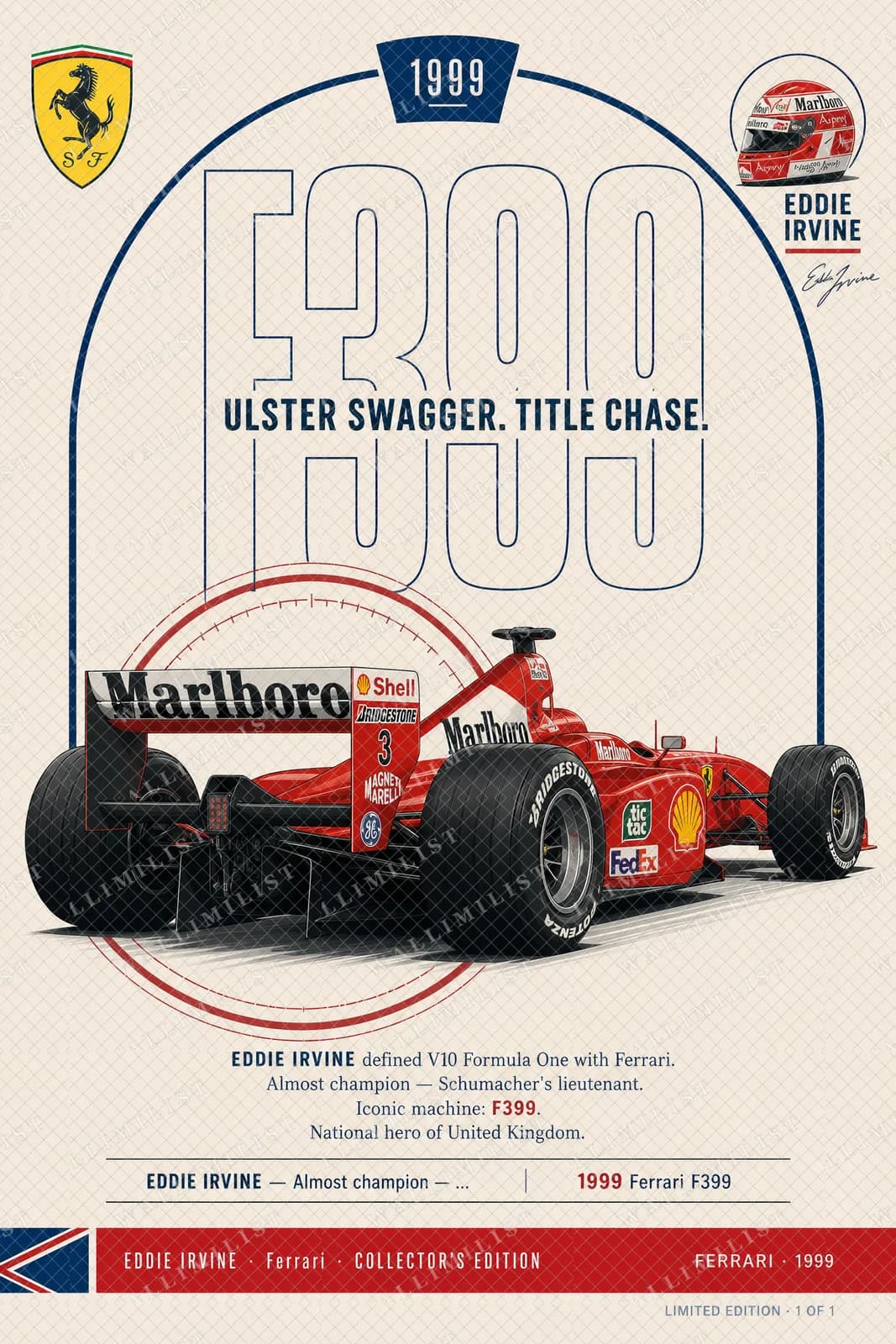 Actual watermarked print of Eddie Irvine