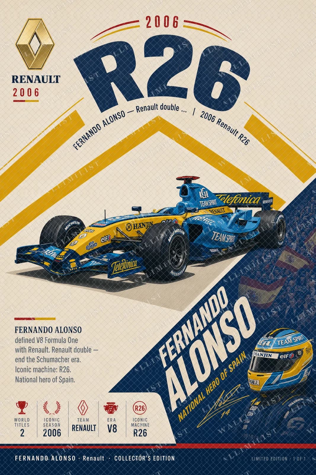 Actual watermarked print of Fernando Alonso