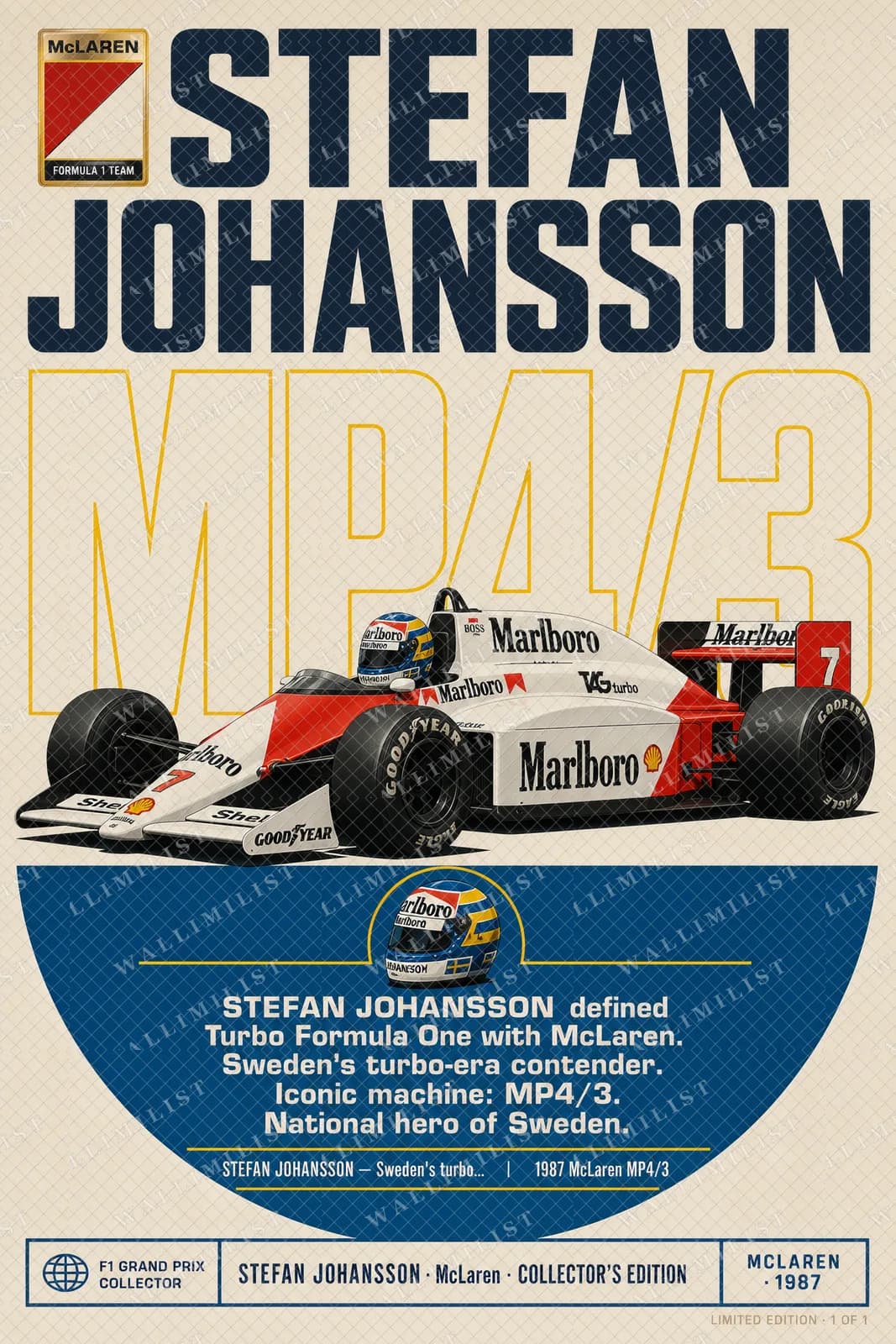Actual watermarked print of Stefan Johansson