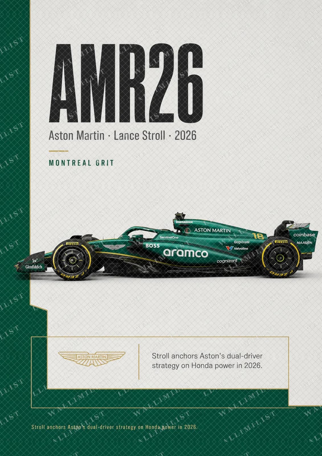 Actual watermarked print of Lance Stroll — AMR26