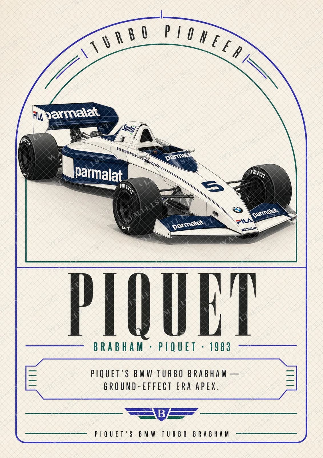 Actual watermarked print of Nelson Piquet — Classic