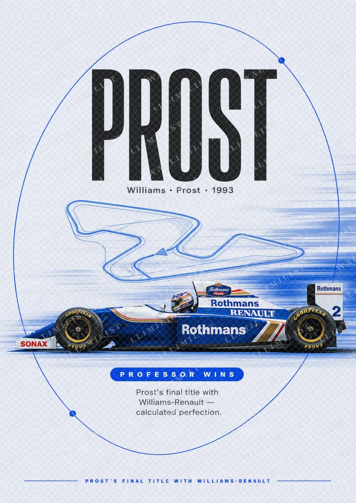 Actual watermarked print of Alain Prost — Classic