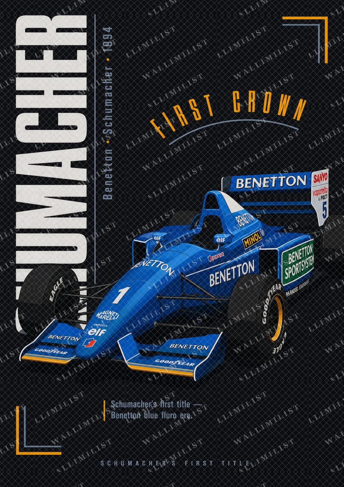 Actual watermarked print of Michael Schumacher — Classic
