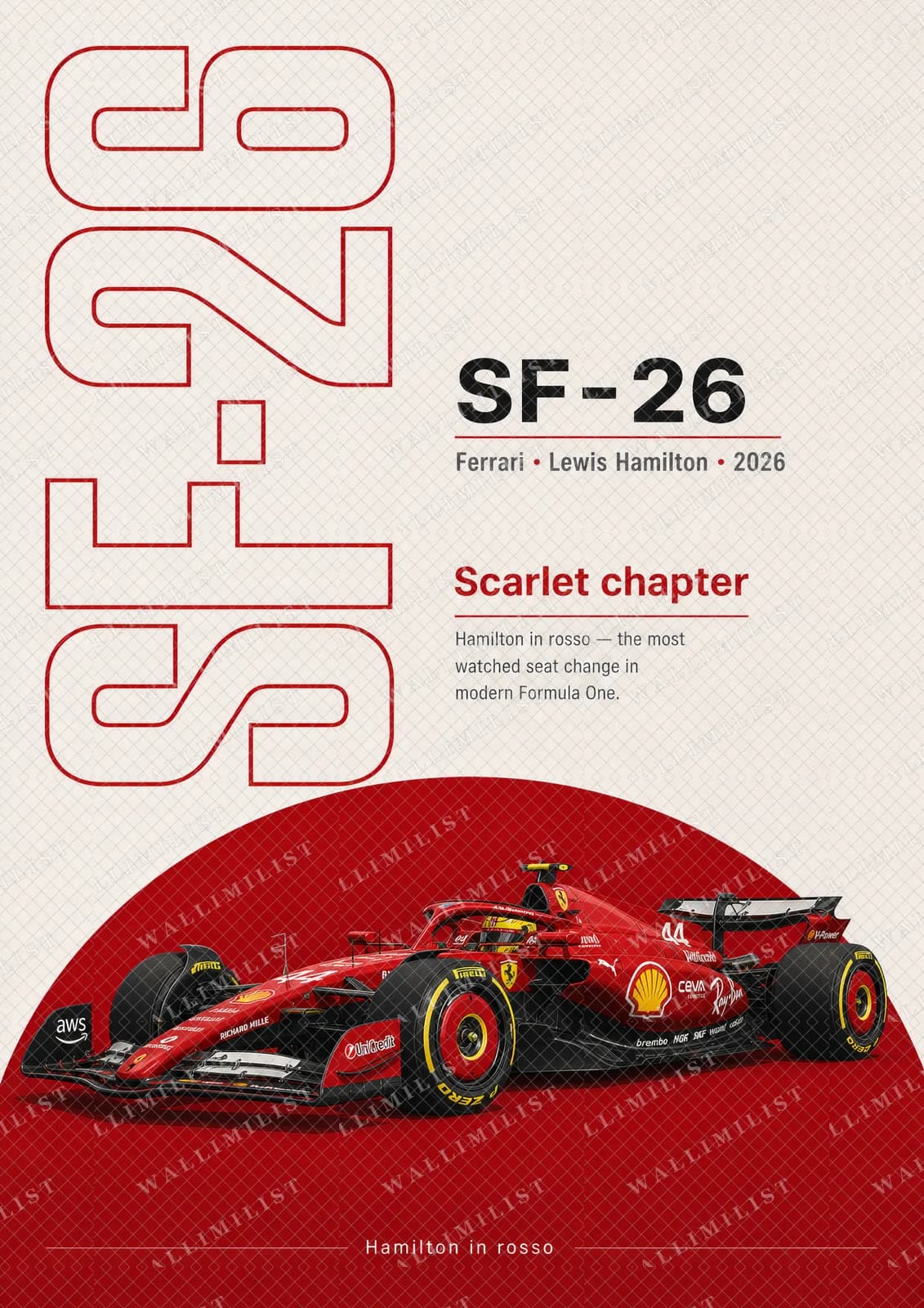 Actual watermarked print of Lewis Hamilton — SF-26
