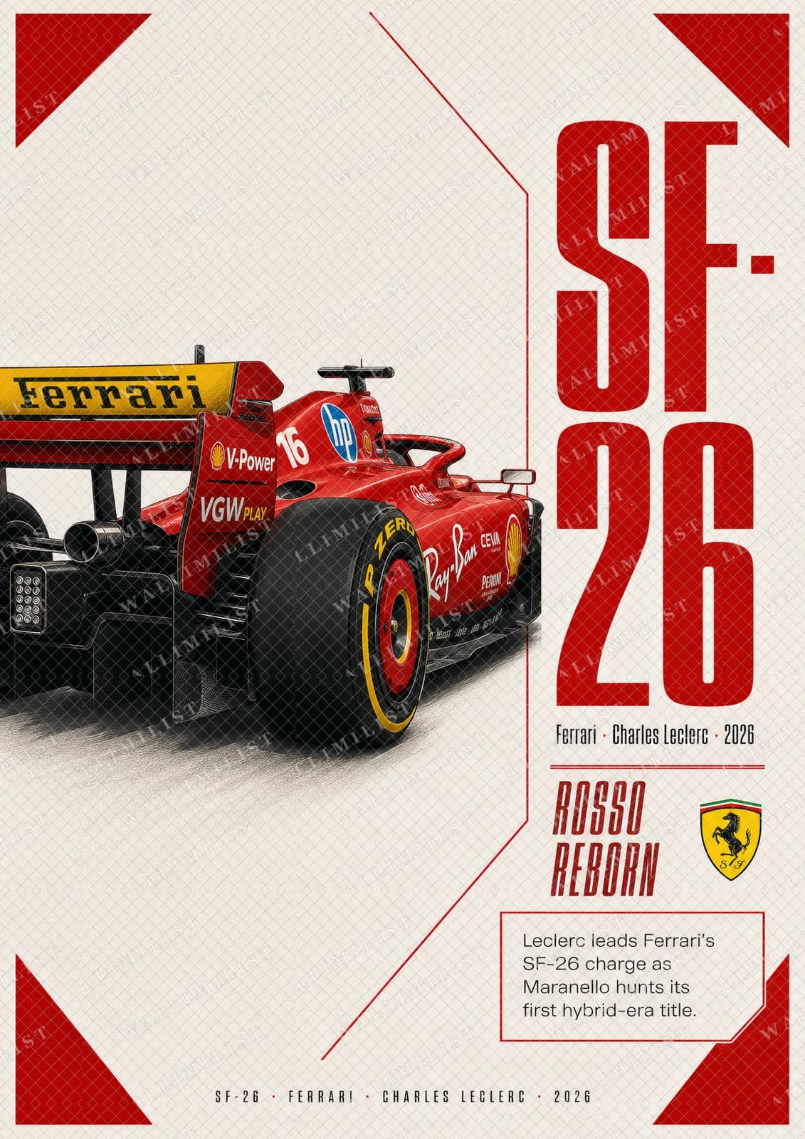 Actual watermarked print of Charles Leclerc — SF-26