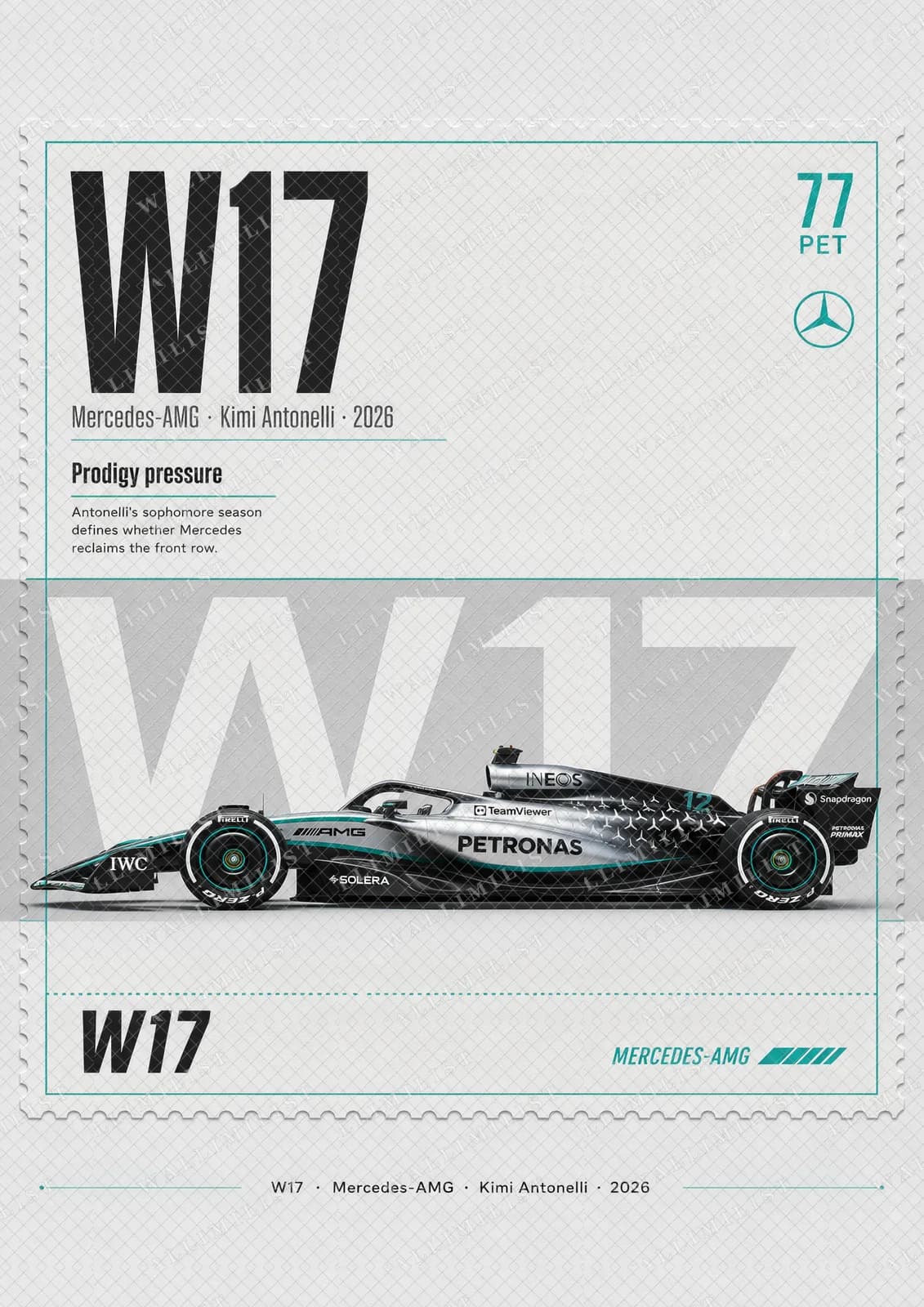 Actual watermarked print of Andrea Kimi Antonelli — W17