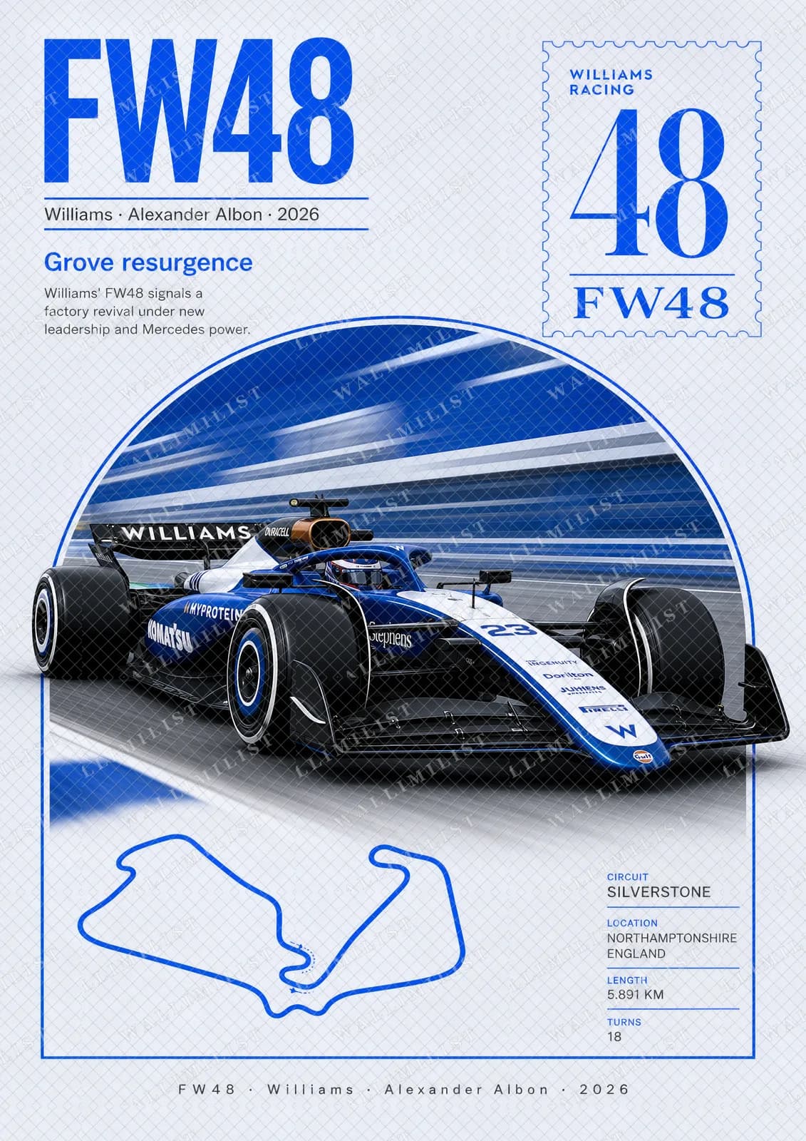 Actual watermarked print of Alexander Albon — FW48