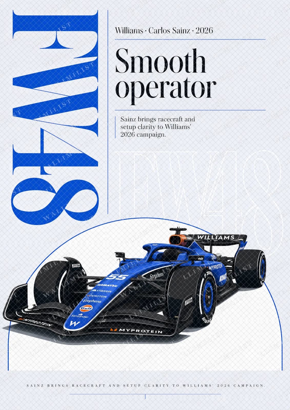 Actual watermarked print of Carlos Sainz — FW48