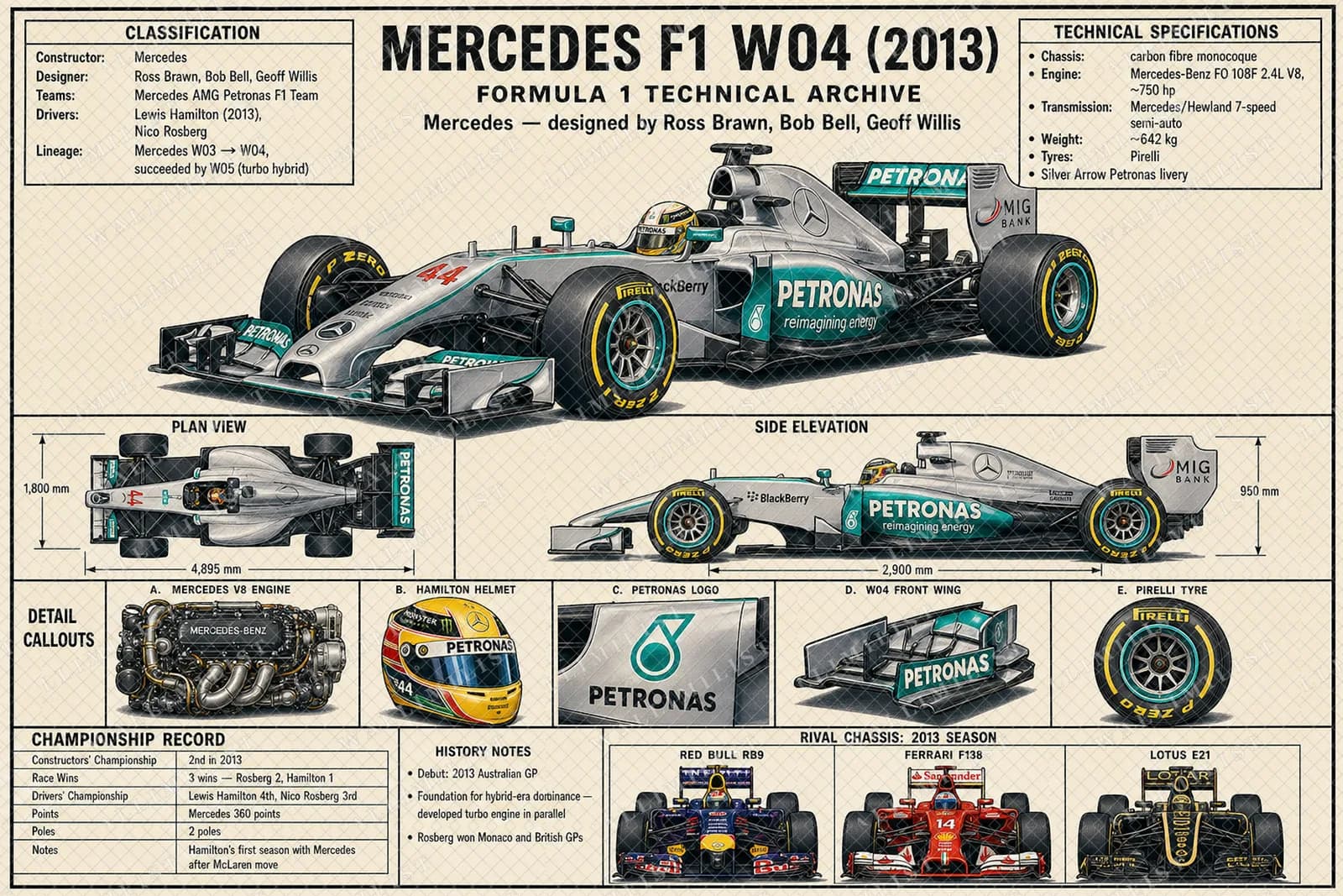 Actual watermarked print of F1 W04