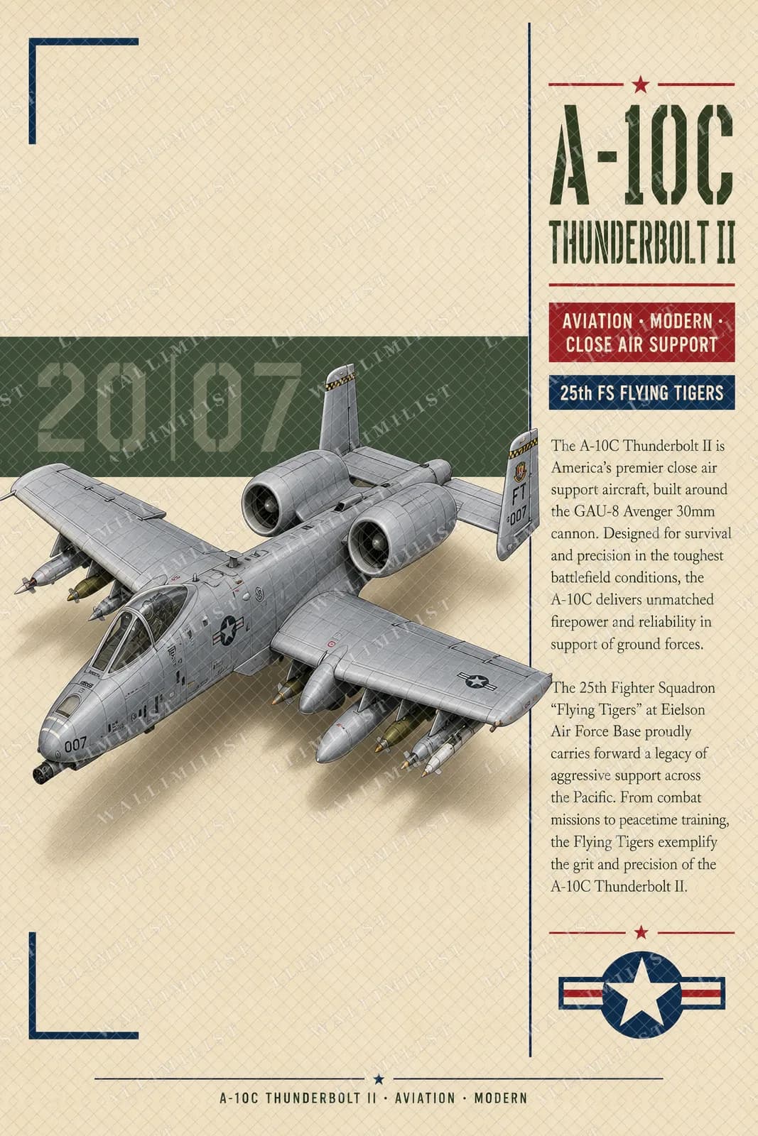 Actual watermarked print of A-10C Thunderbolt II