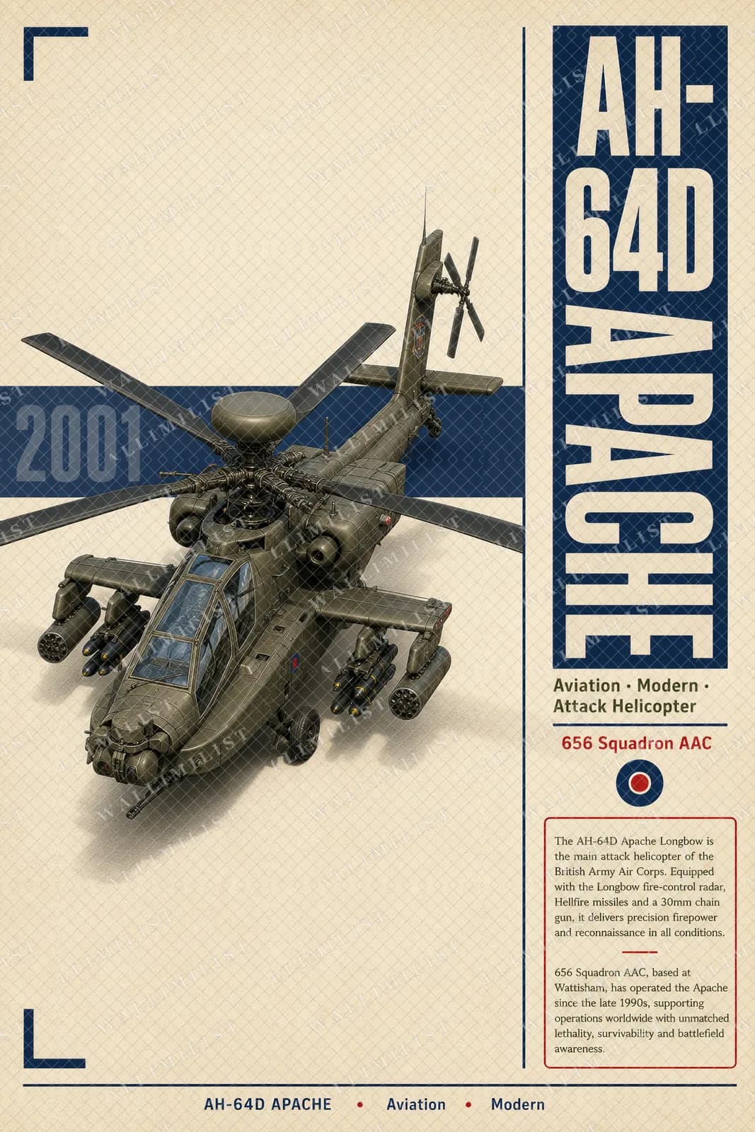 Actual watermarked print of AH-64D Apache