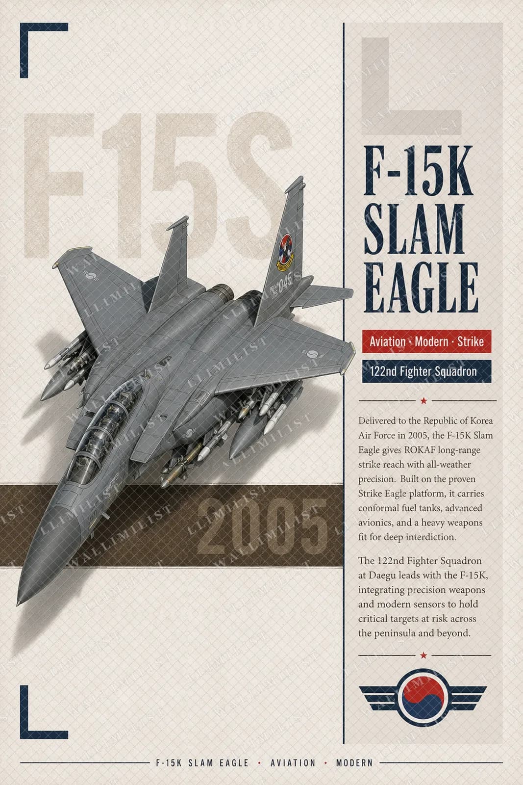 Actual watermarked print of F-15K Slam Eagle