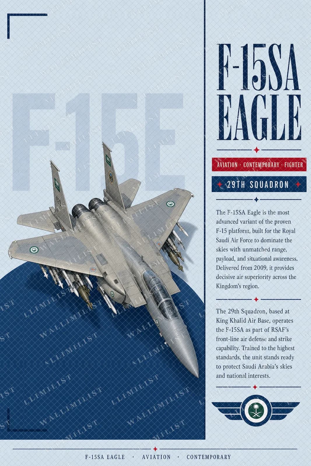 Actual watermarked print of F-15SA Eagle