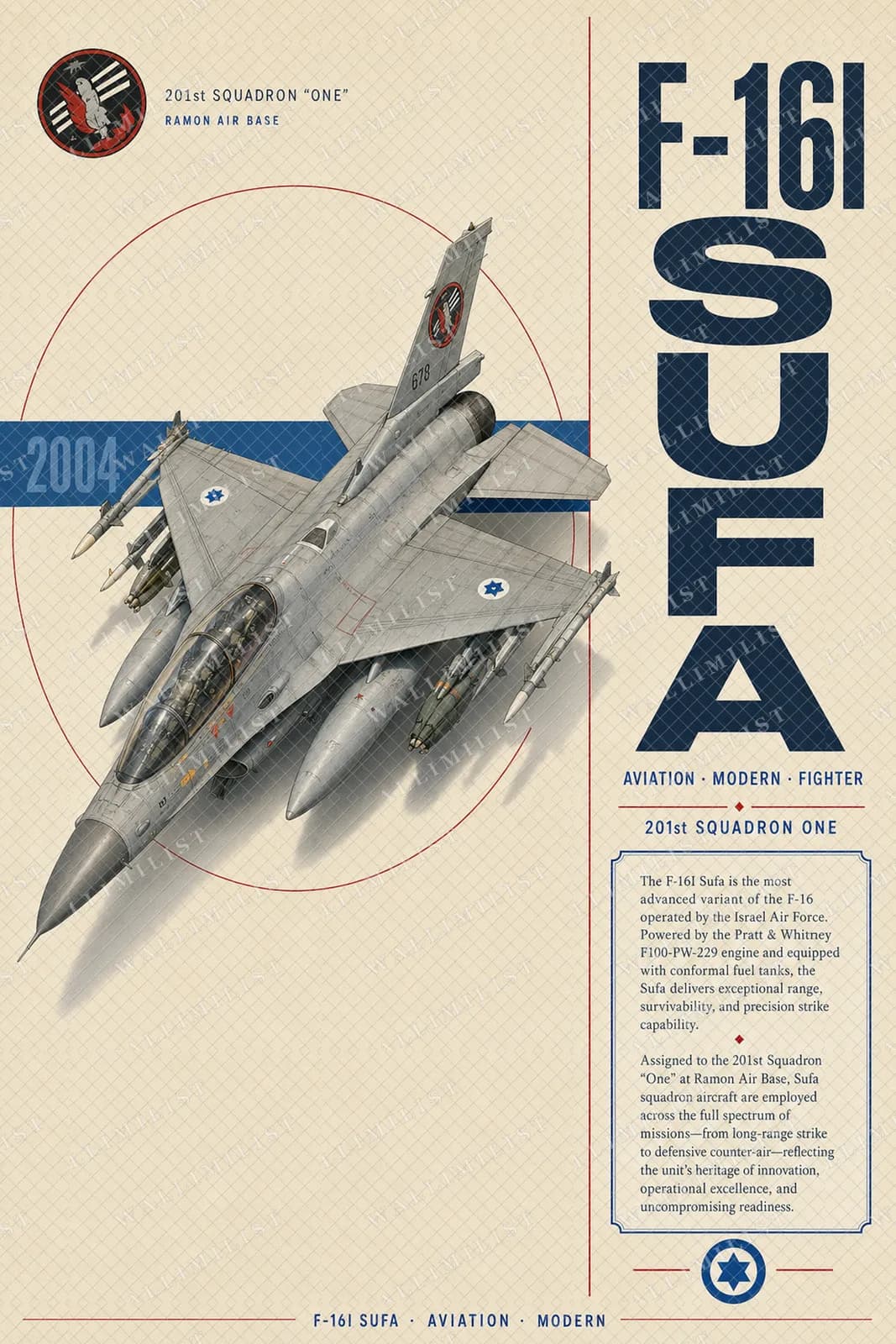 Actual watermarked print of F-16I Sufa