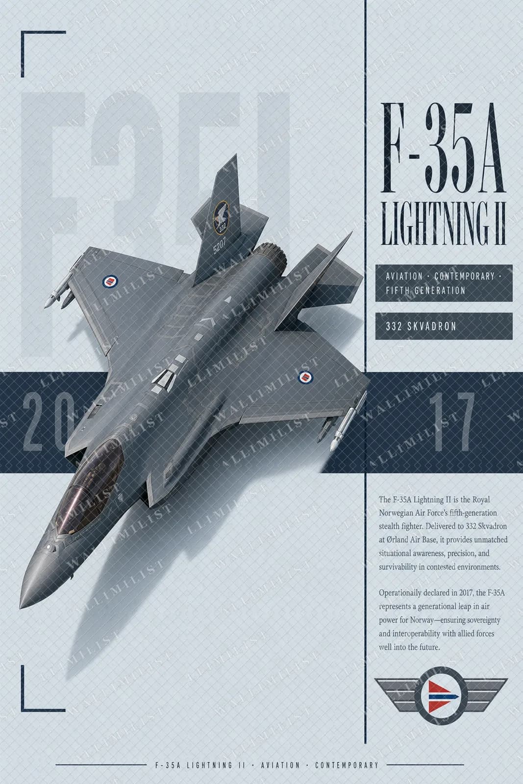 Actual watermarked print of F-35A Norway