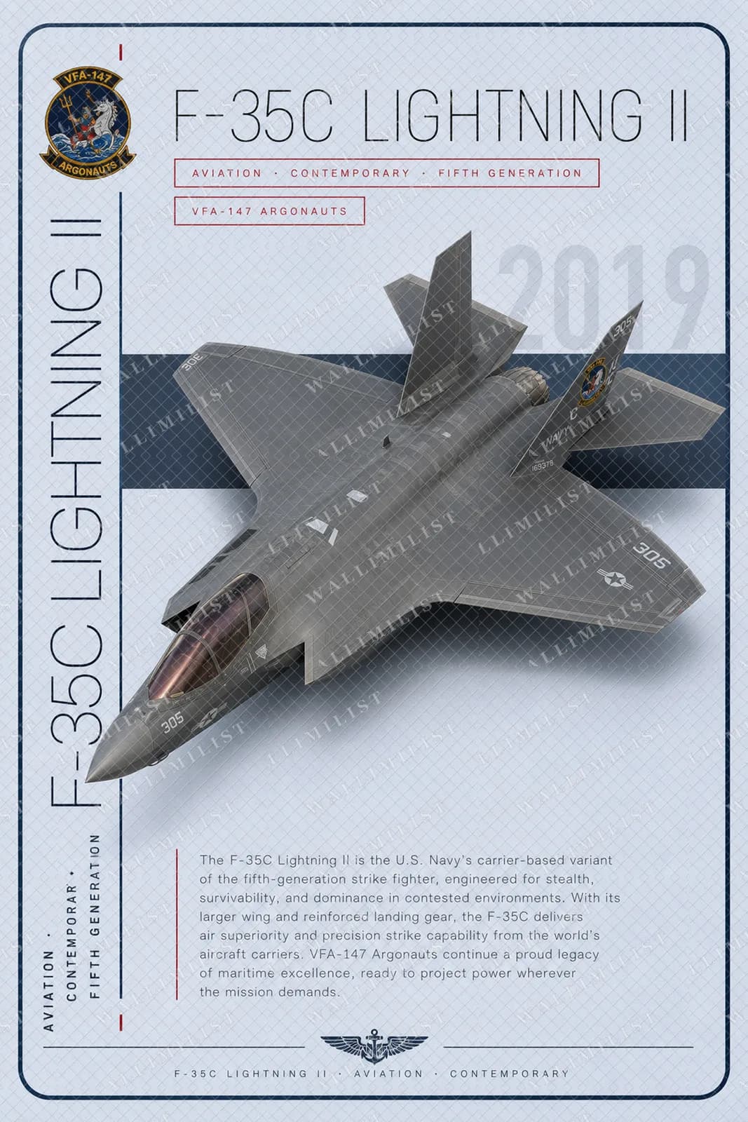 Actual watermarked print of F-35C Lightning II