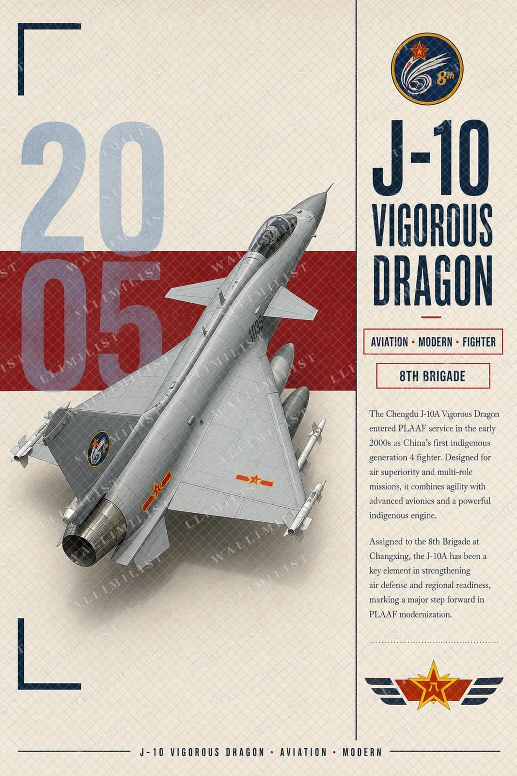 Actual watermarked print of J-10A Vigorous Dragon