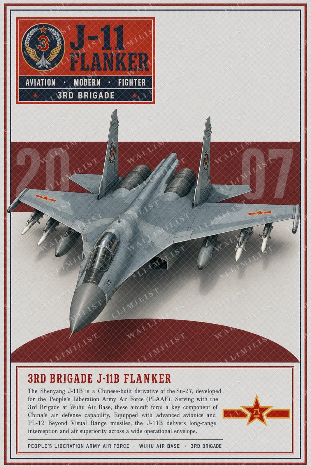 Actual watermarked print of J-11B Flanker