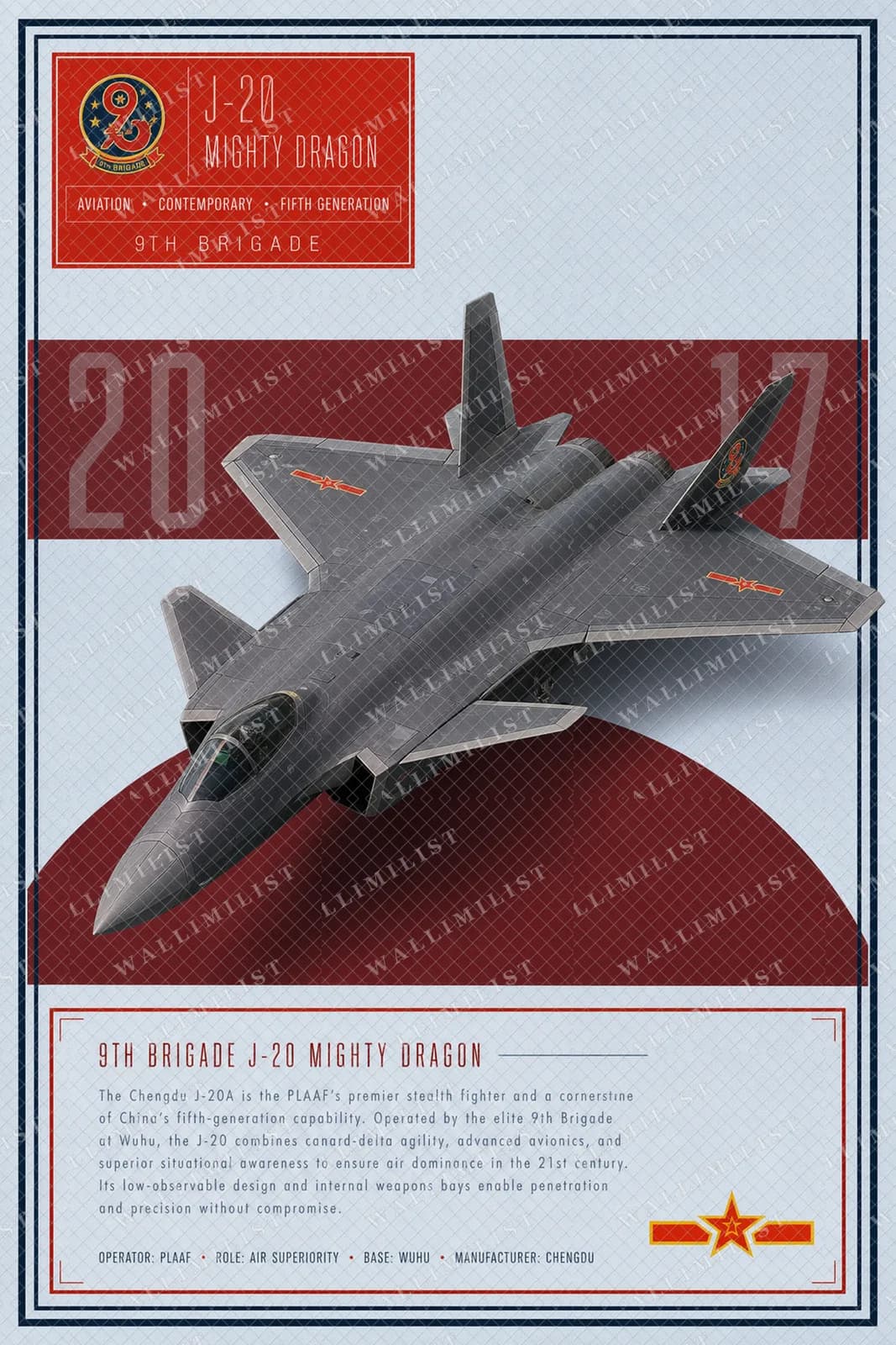 Actual watermarked print of J-20 Mighty Dragon